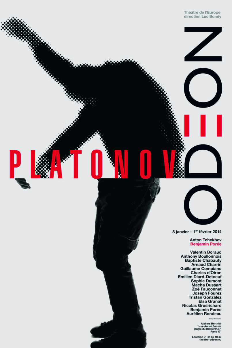 Plakat "Platonov Odeon", Théatre de l'Europe (2014)