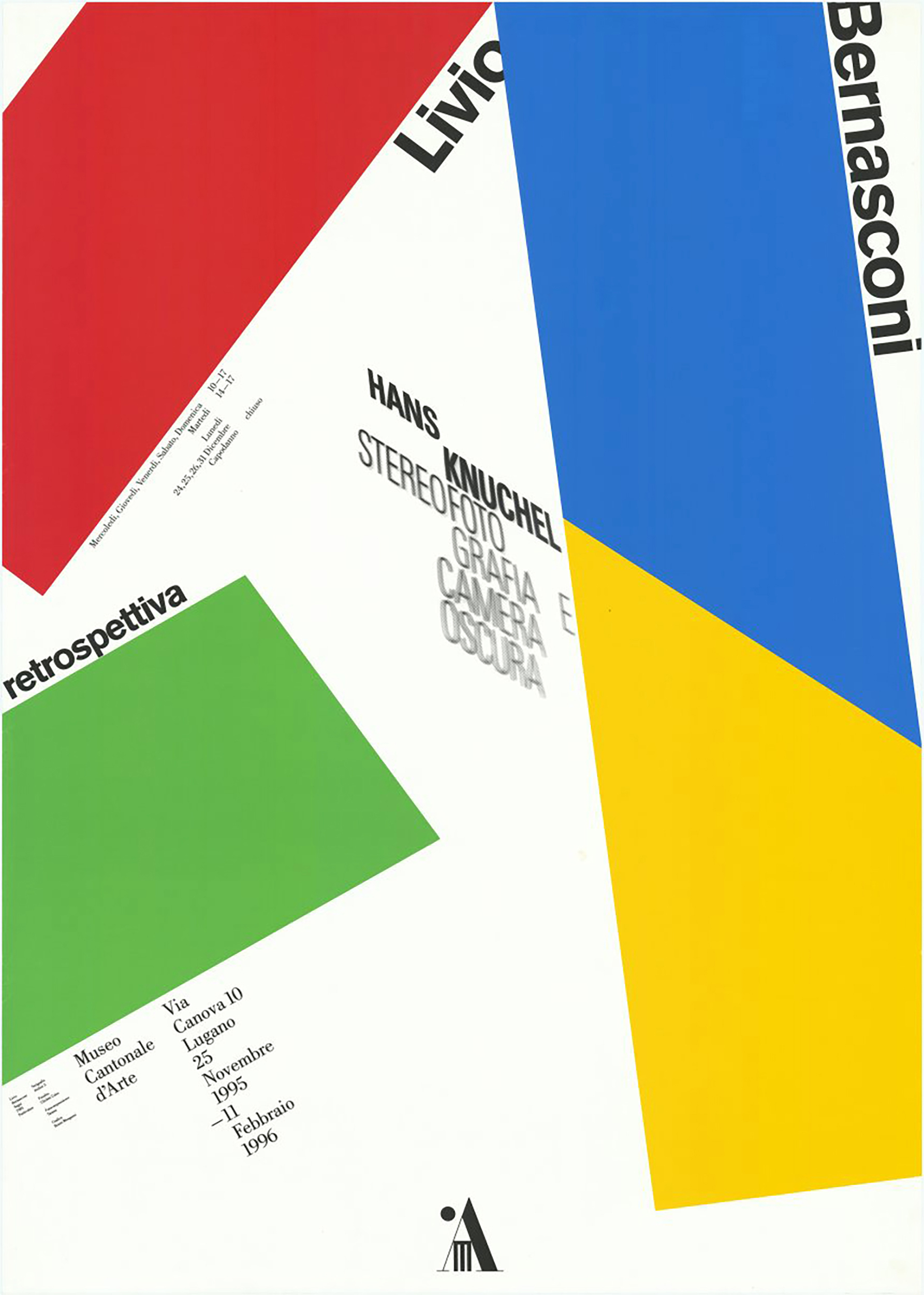 Plakat. Ausstellung Livio Bernasconi. Ausstellung Hans Knuchel