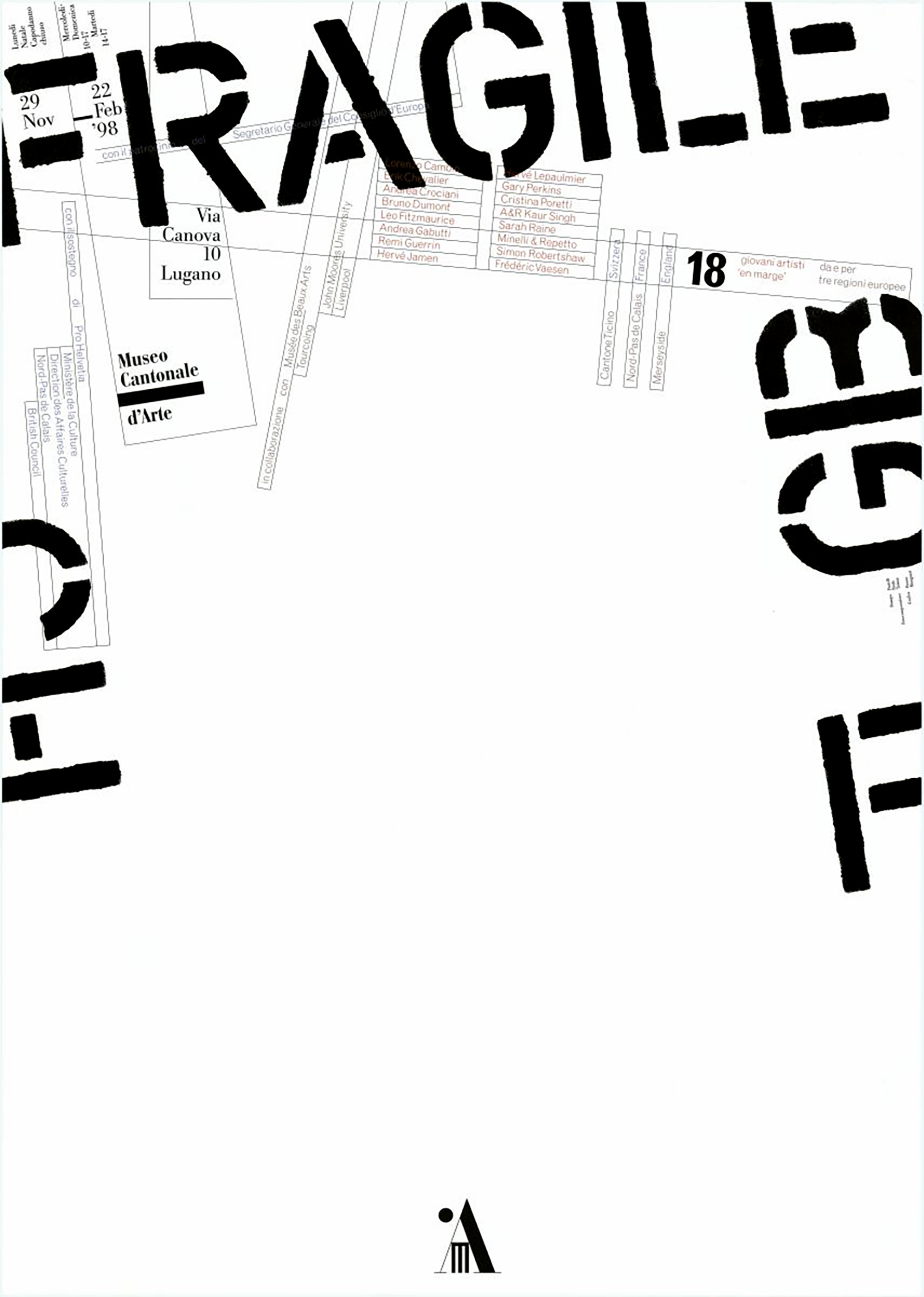 Plakat. Fragile. Museo Cantonale d’Arte