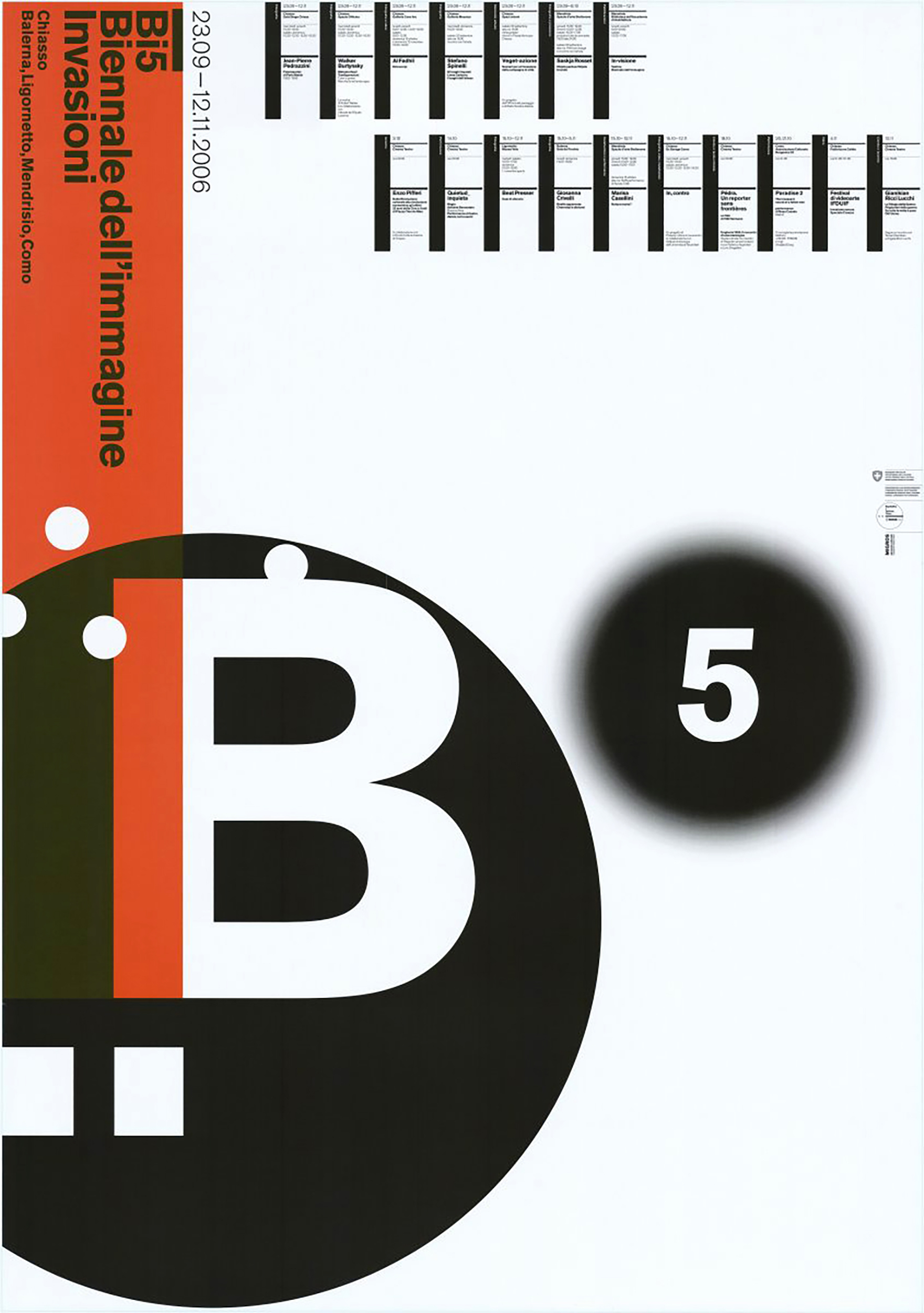 Plakat. Bi5. Biennale dell’immagine. Invasioni