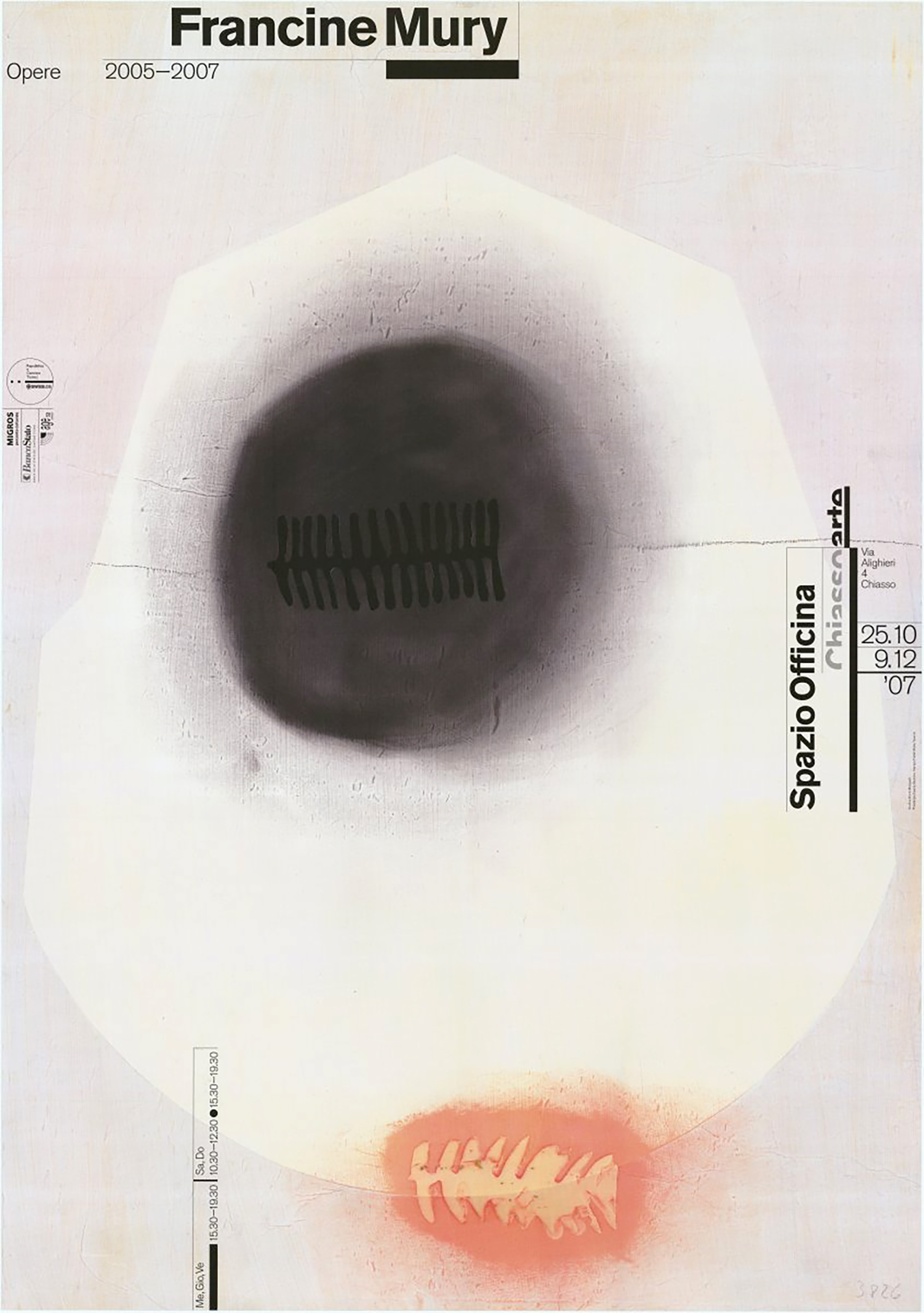 Plakat (Veranstaltung). Chiasso arte Francine Mury