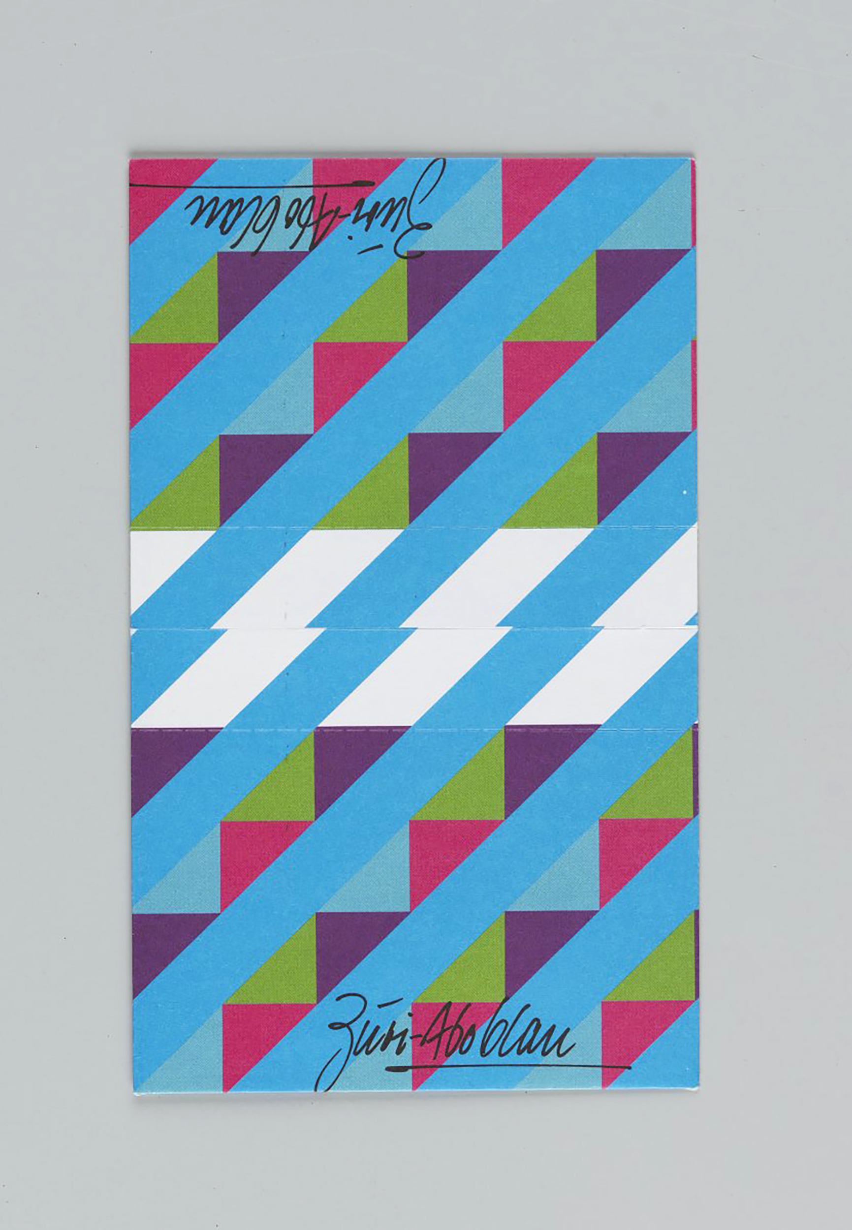 Couvert. Züri-Abo Blau